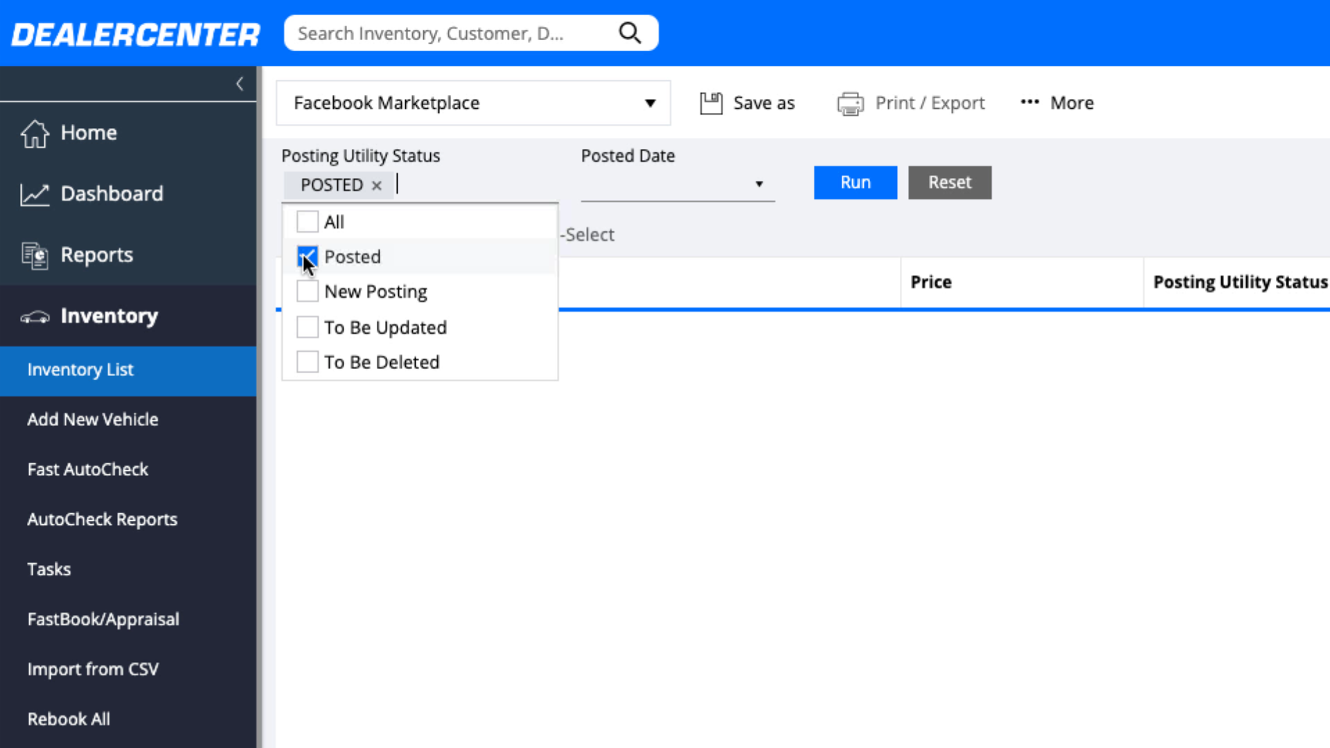 A Facebook marketplace auto listing software