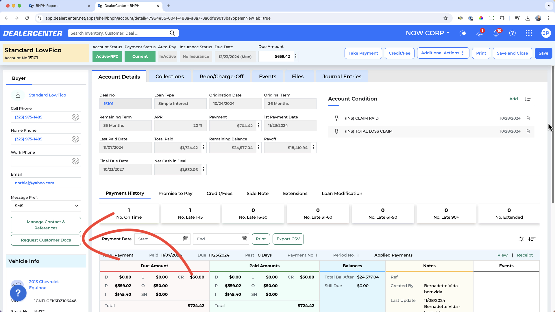 Request Docs Button