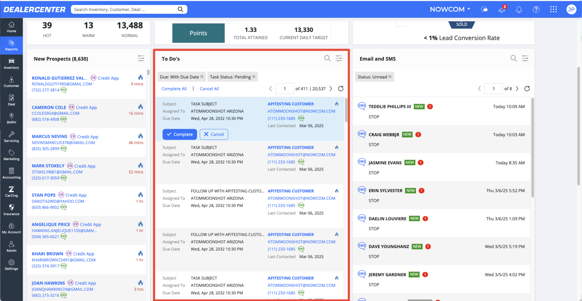 CRM - Sales Dashboard Tasks.png