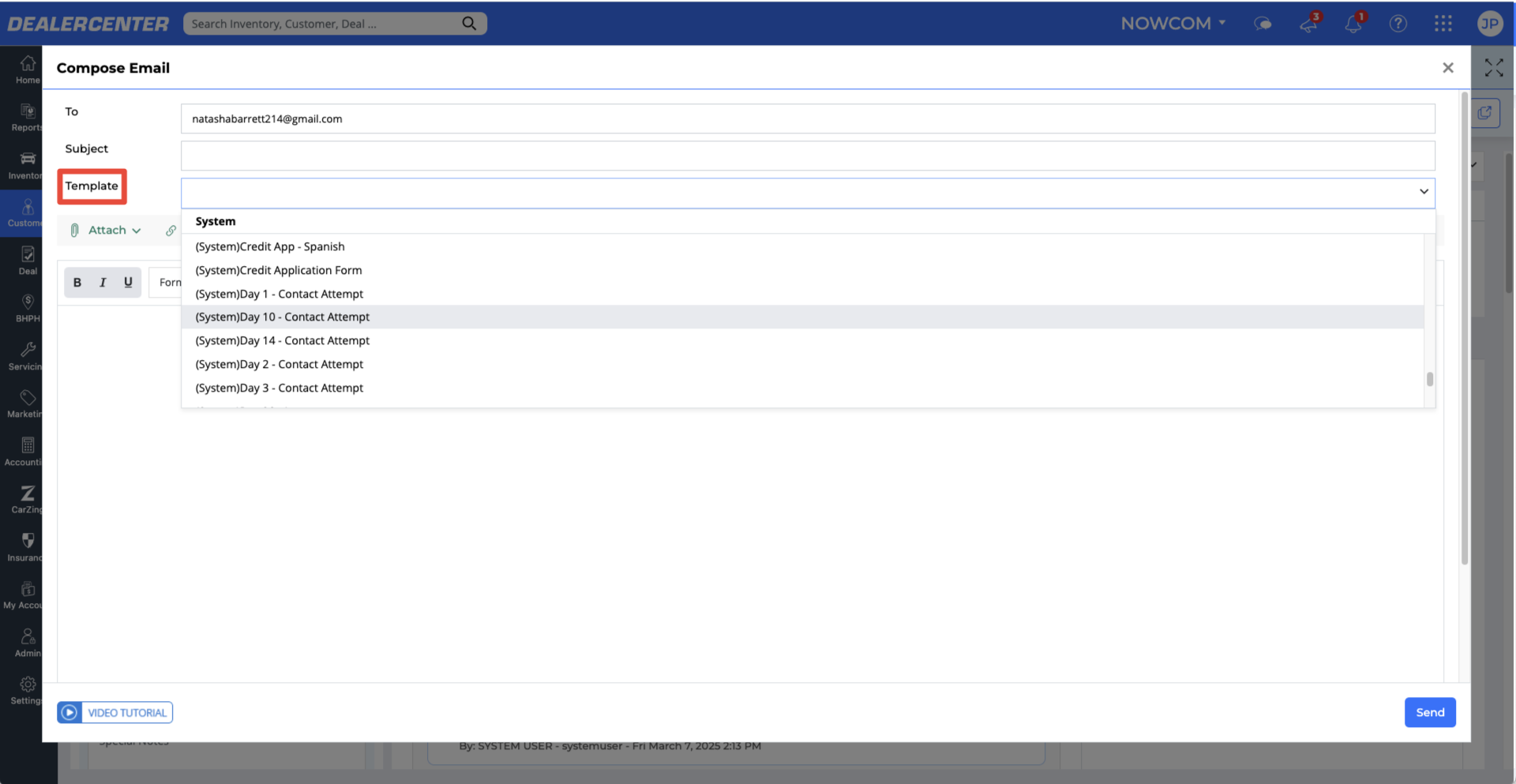 CRM - Compose Email Screen.png