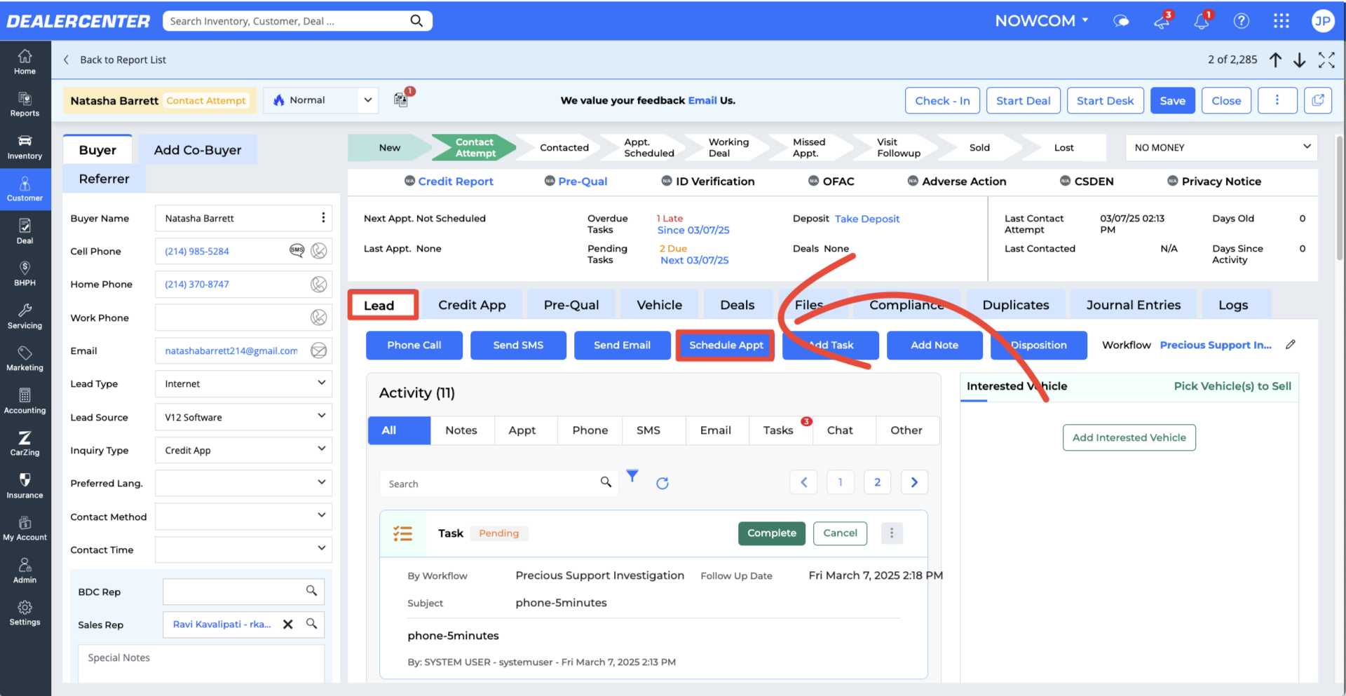 CRM - Appointment Button.png