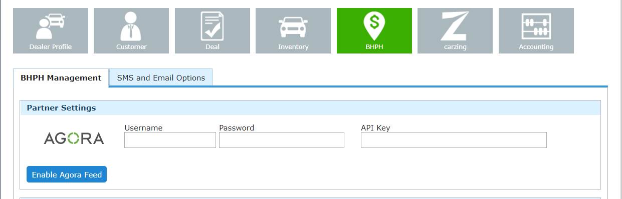 Agora Integration Settings
