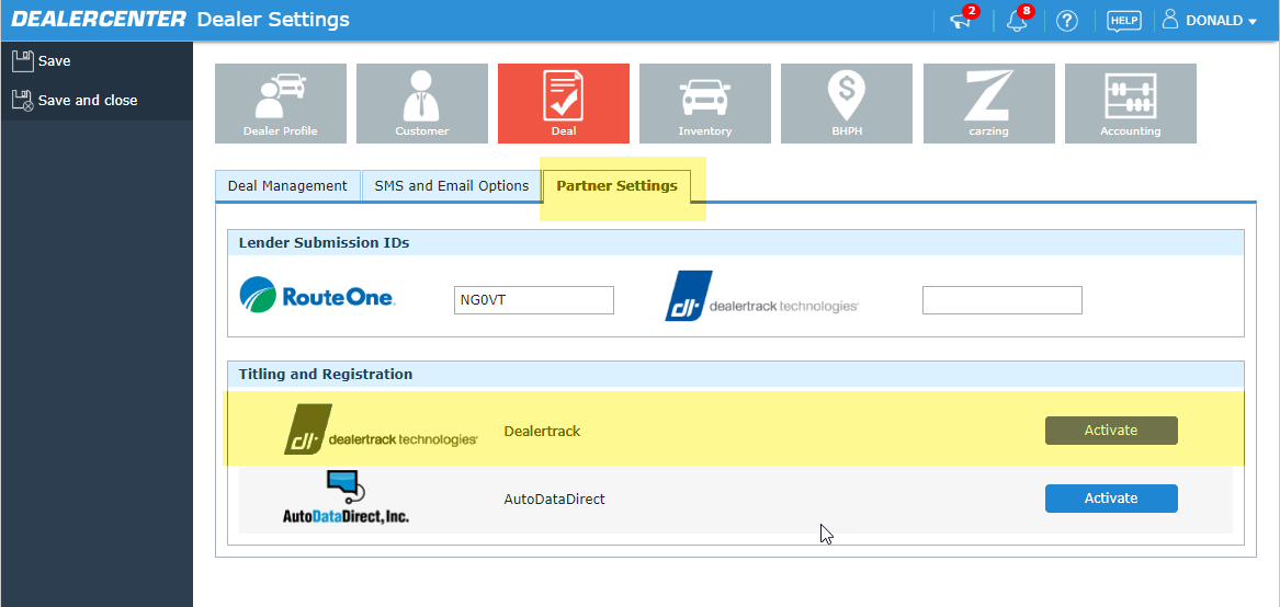 Titling And Registration Via Dealertrack RTS – DealerCenter Support