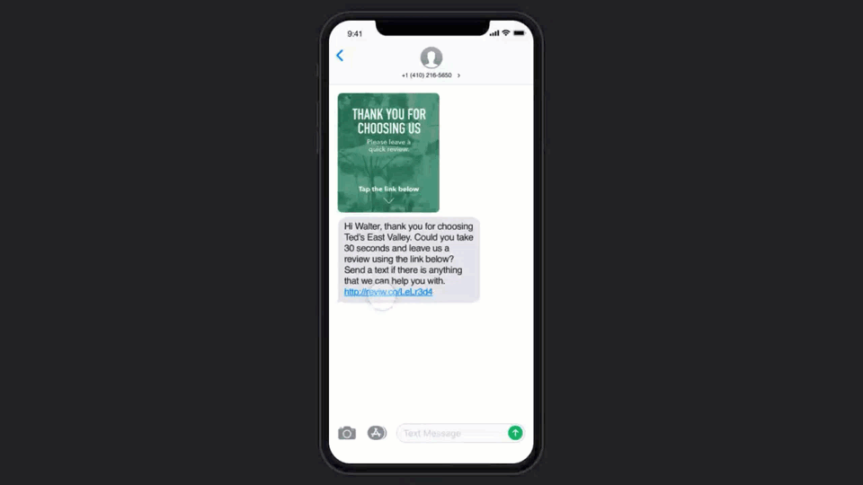 Podium text example