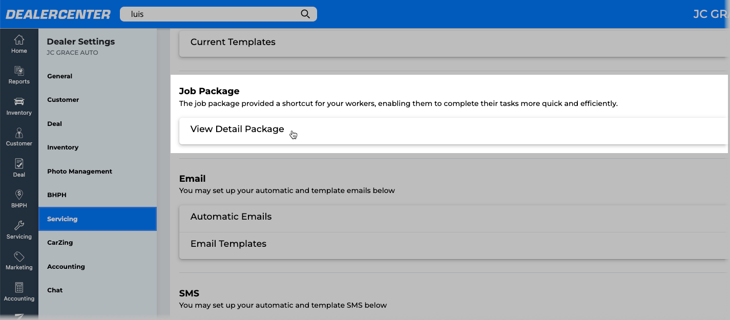 Servicing Settings - Job Packages.png