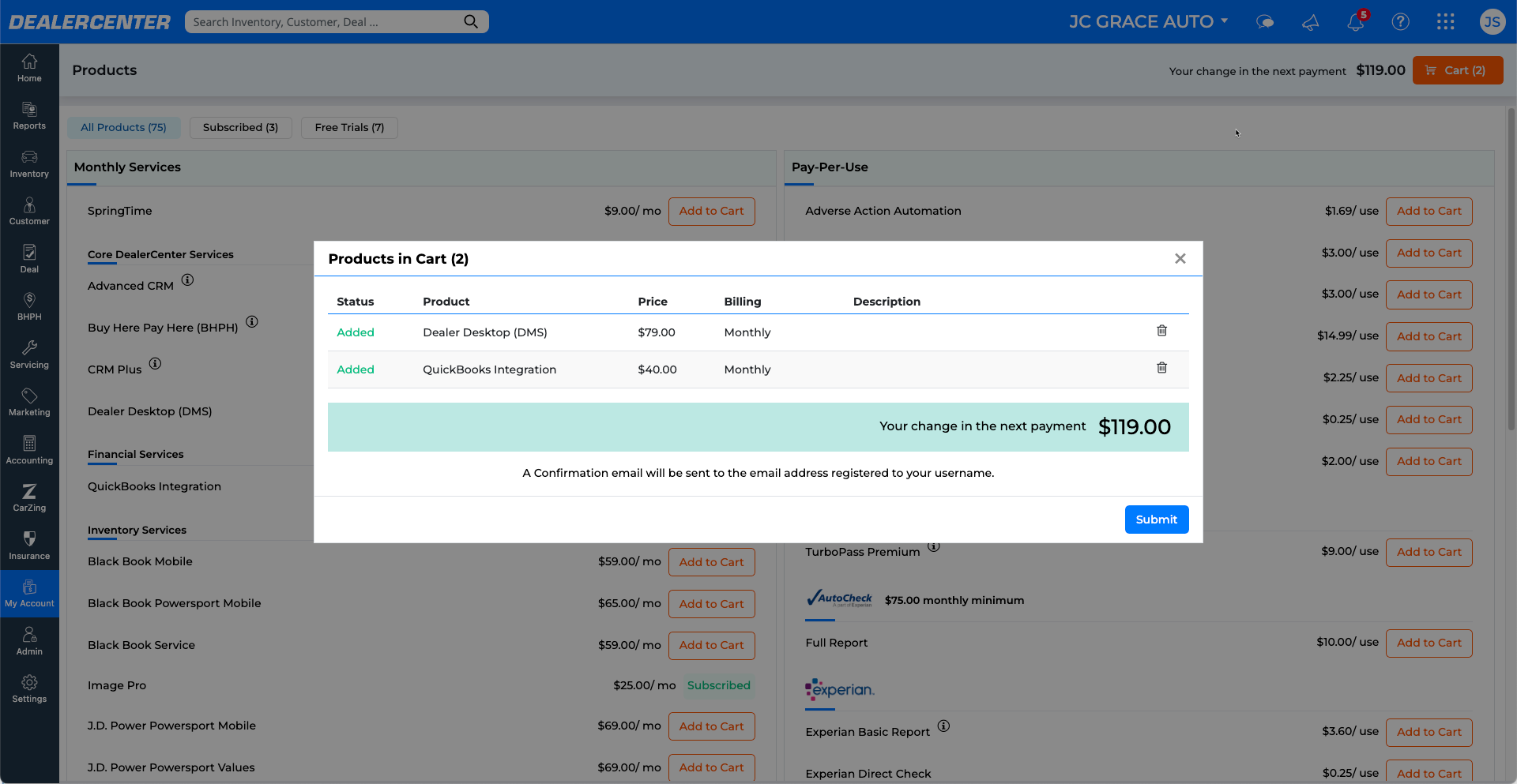 My Account - Add Product - Cart View.png