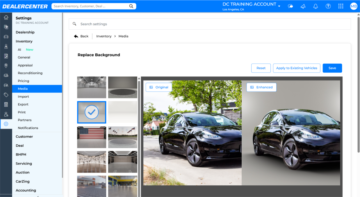 Vehicle Photo Management - Enhancements Settings 1